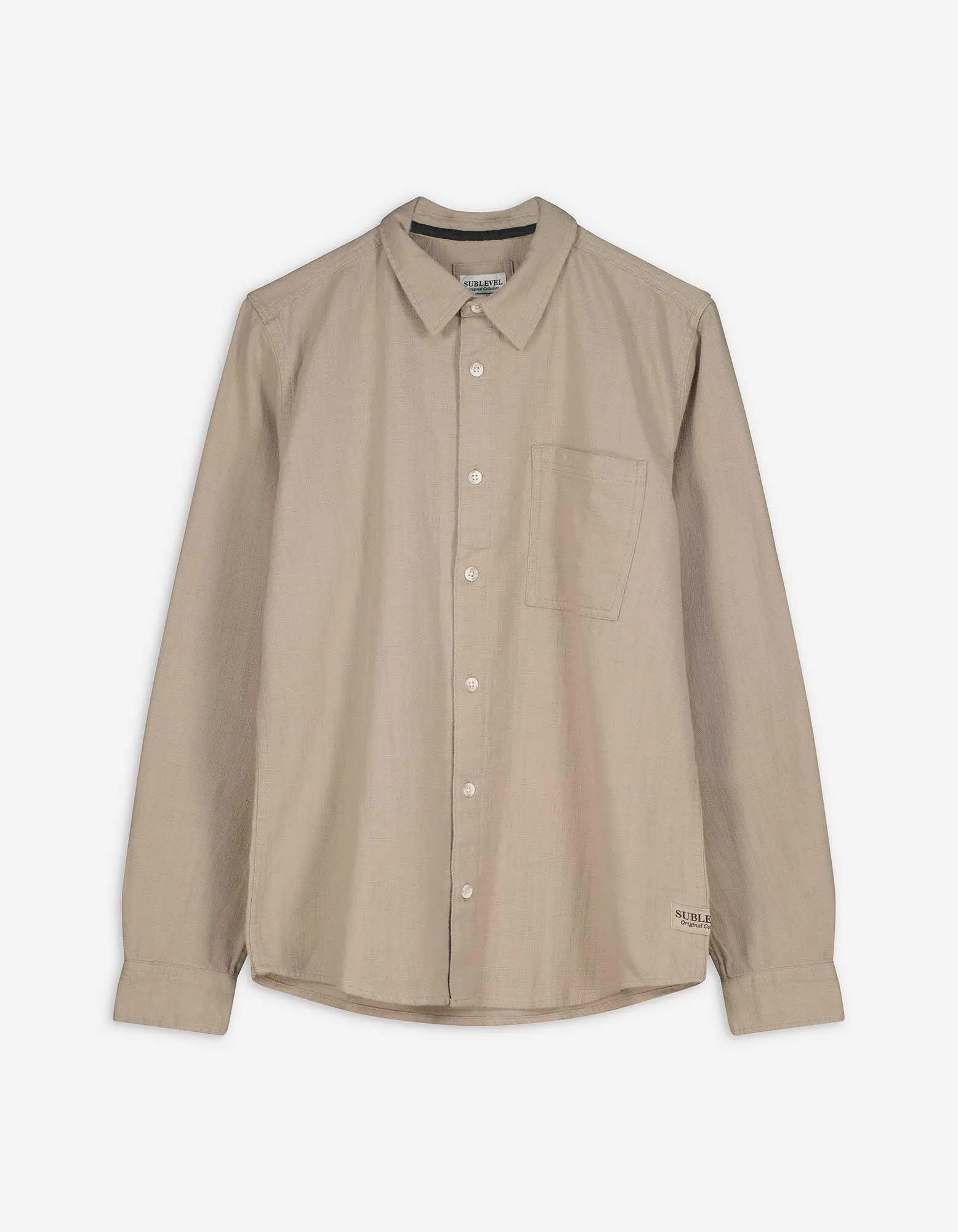 Camicia - Effetto lino - verde chiaro