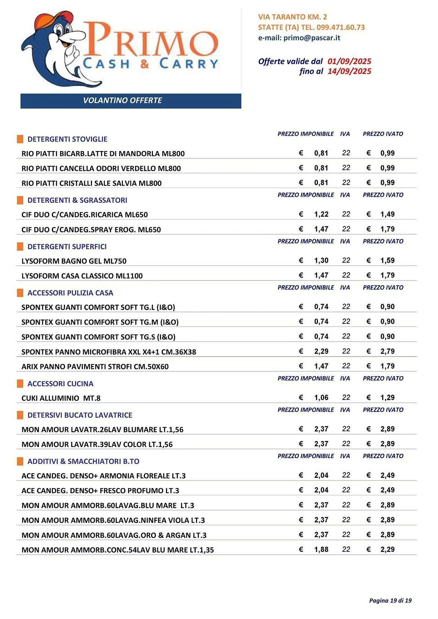 Volantino Gruppo Pascar da 1 settembre a 14 settembre di 2025 - Pagina del volantino 19