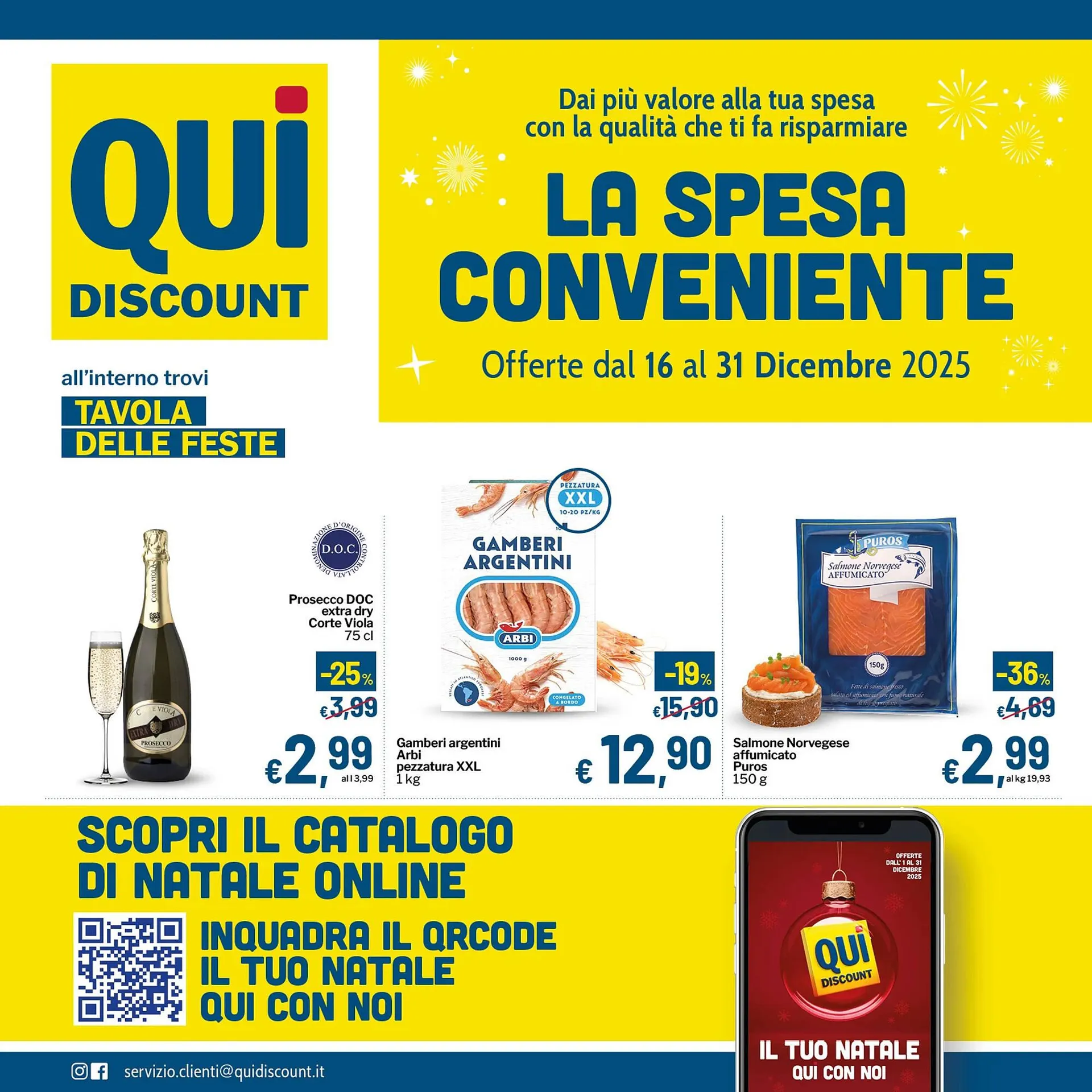Volantino Qui Discount da 16 dicembre a 31 dicembre di 2025 - Pagina del volantino 1