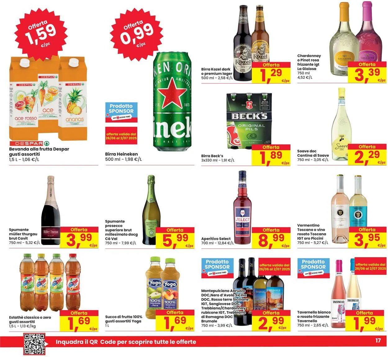 Eurospar Volantino attuale da 26 giugno a 9 luglio di 2025 - Pagina del volantino 17