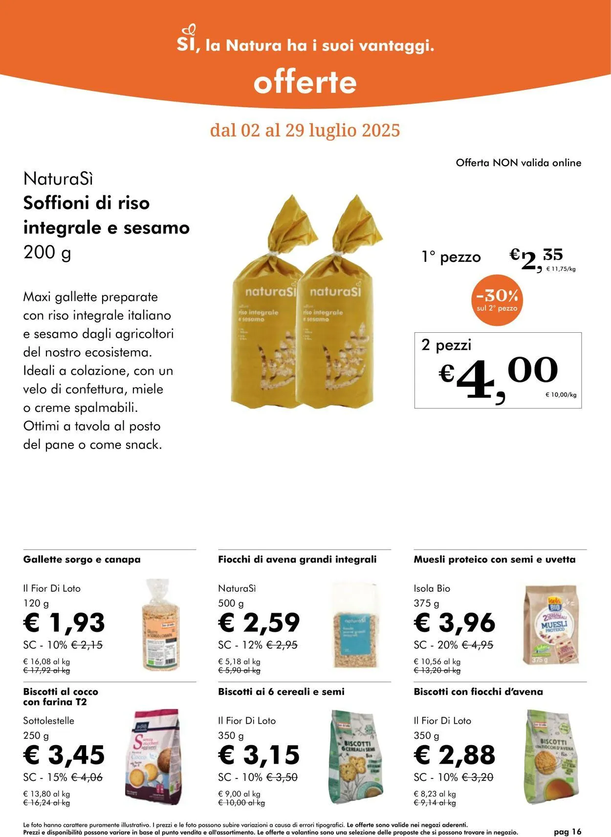 Natura Sì Volantino attuale da 31 luglio a 14 agosto di 2025 - Pagina del volantino 16