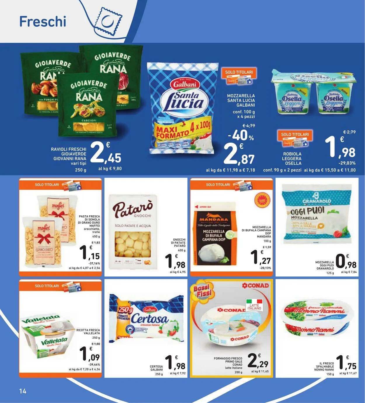 Conad - Spazio - Roma Volantino attuale da 5 gennaio a 14 gennaio di 2024 - Pagina del volantino 14