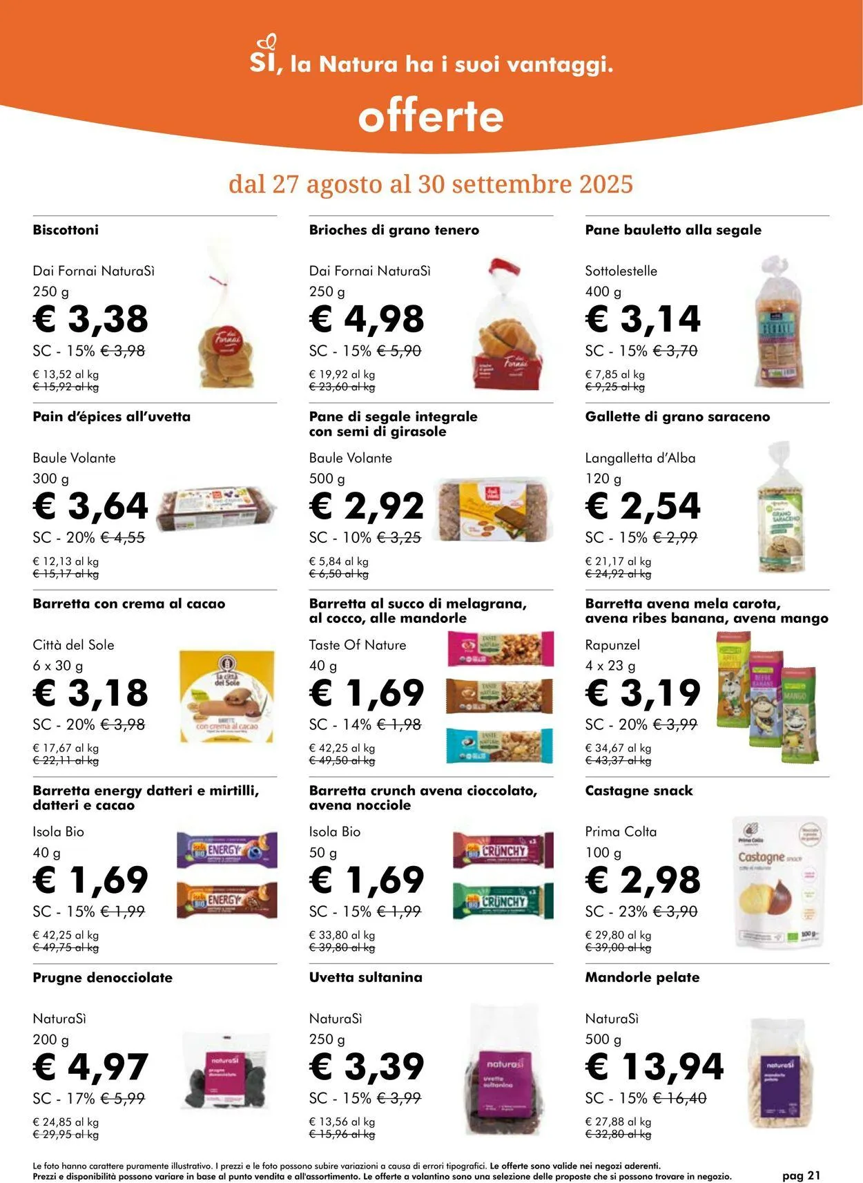 Natura Sì Volantino attuale da 25 settembre a 9 ottobre di 2025 - Pagina del volantino 21
