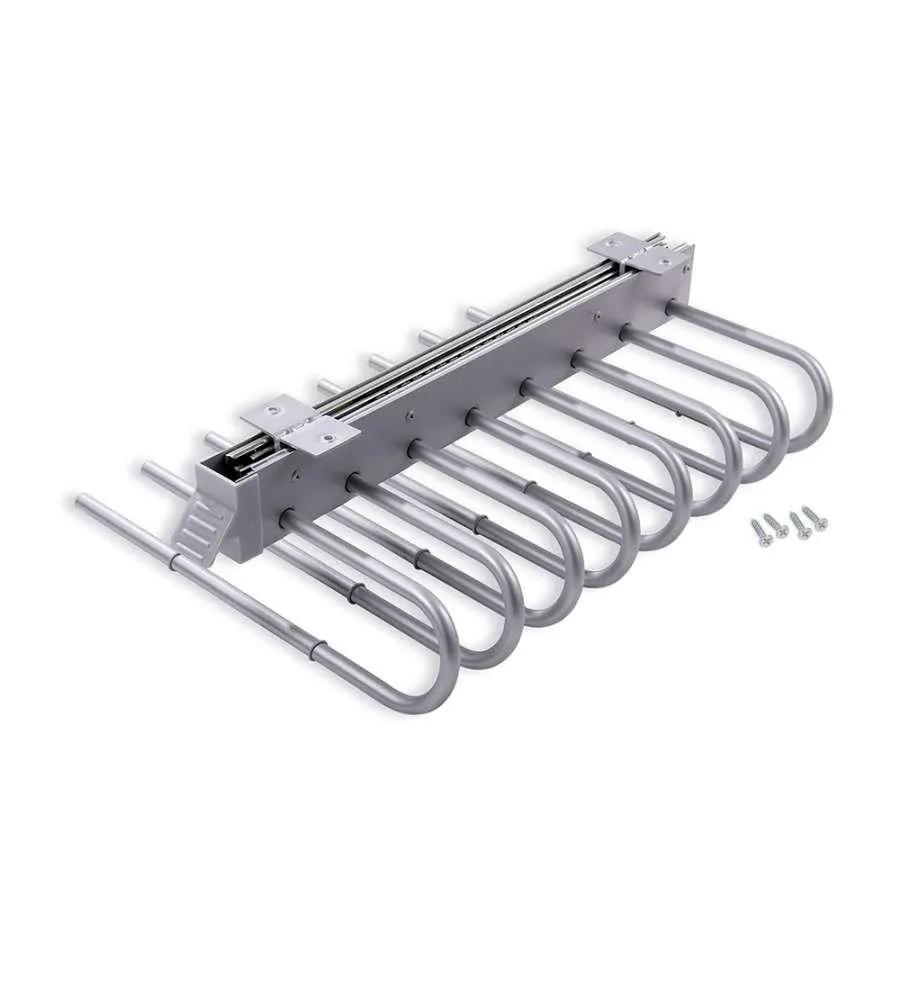 PORTA PANTALONI DX ESTRAIBILE PER ARMADIO GRIGIO METALLIZZATO - EMUCA.