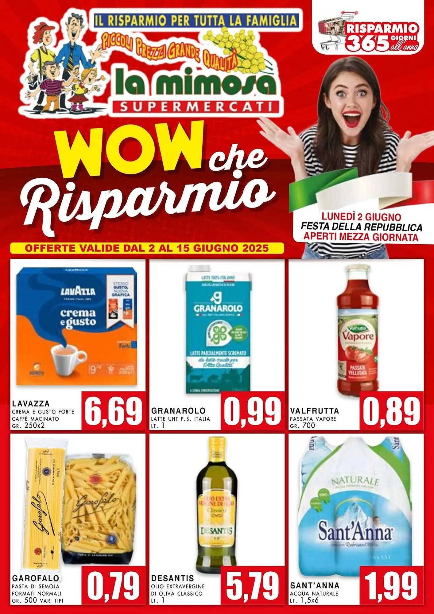 Volantino La Mimosa Supermercati da 3 giugno a 15 giugno di 2025 - Pagina del volantino 1