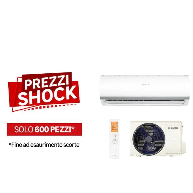 Condizionatore a muro monosplit inverter BOSCH CLIMATE 2000 9000 BTU classe raffreddamento A++, bianco