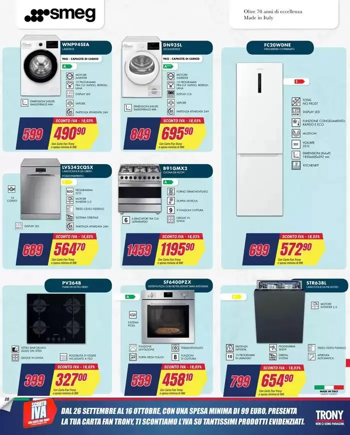 SCONTO IVA da Trony! da 26 settembre a 16 ottobre di 2024 - Pagina del volantino 28