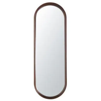 COLOMA - Specchio a capsula in legno d'acacia marrone 40x120 cm