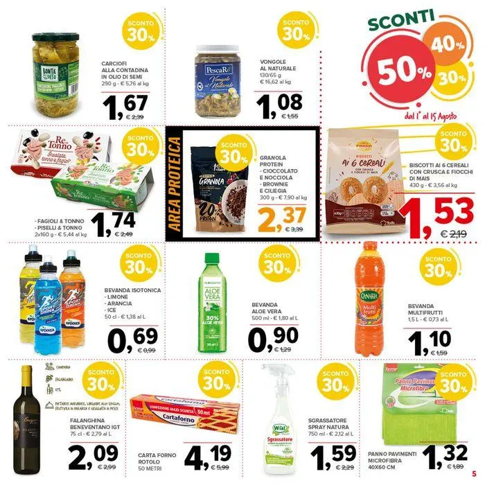 Sconti 30%40%50% da 1 agosto a 15 agosto di 2024 - Pagina del volantino 5