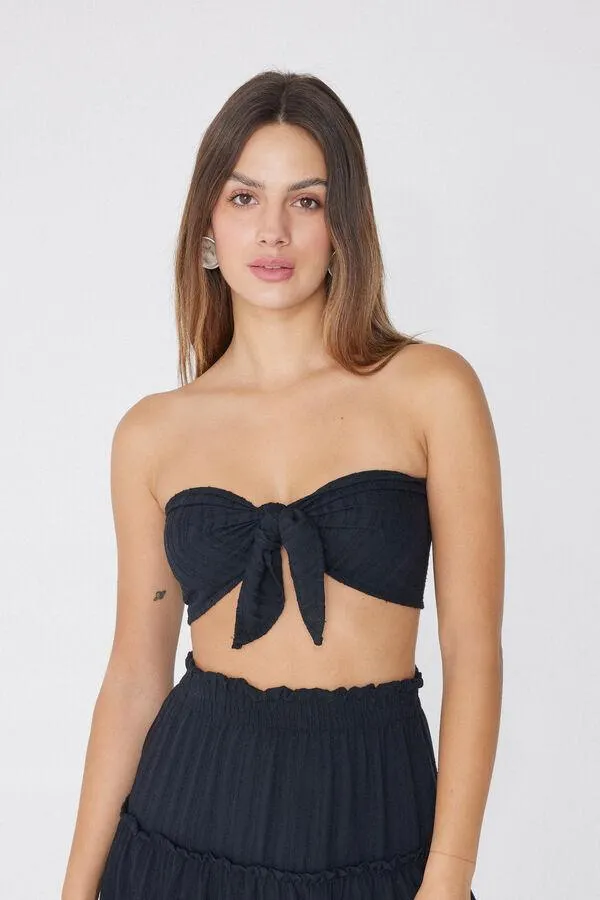 Top Cortissimo Nodo Tela Effetto 3D