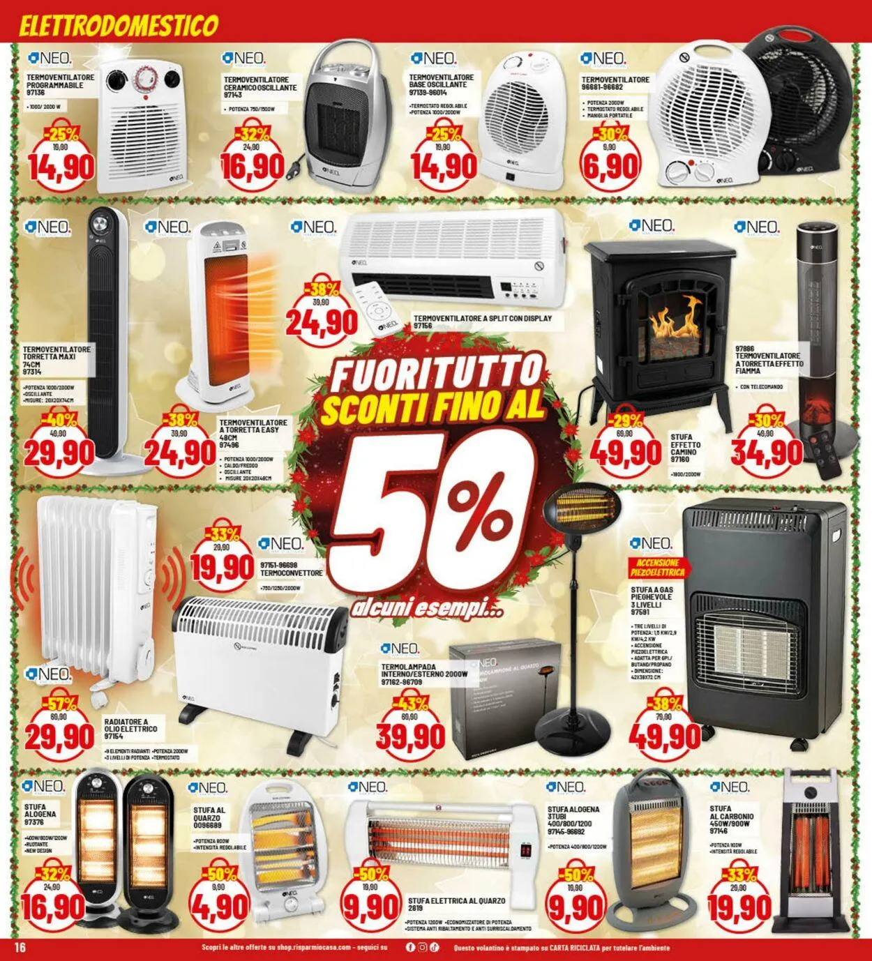 Risparmio Casa Volantino attuale da 22 dicembre a 4 gennaio di 2026 - Pagina del volantino 16