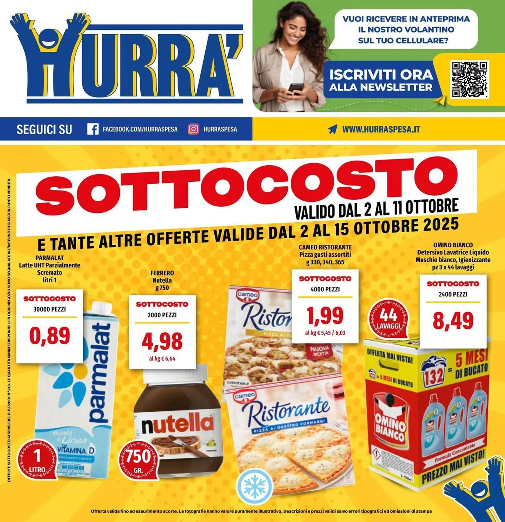 Volantino Hurrà da 2 ottobre a 15 ottobre di 2025 - Pagina del volantino 1