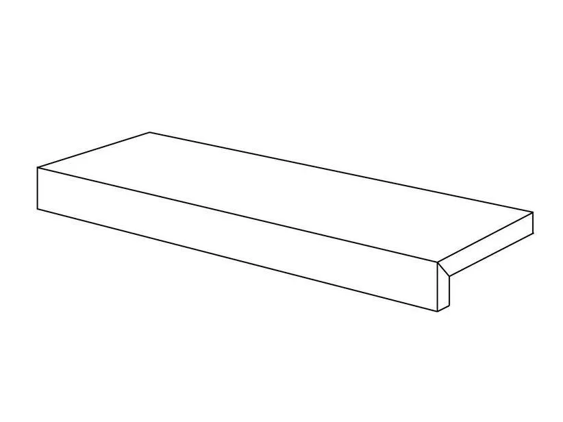 Elemento Ad Elle Costa Retta - Gradino per Scale in Gres Sestriere Gris 20X40X4