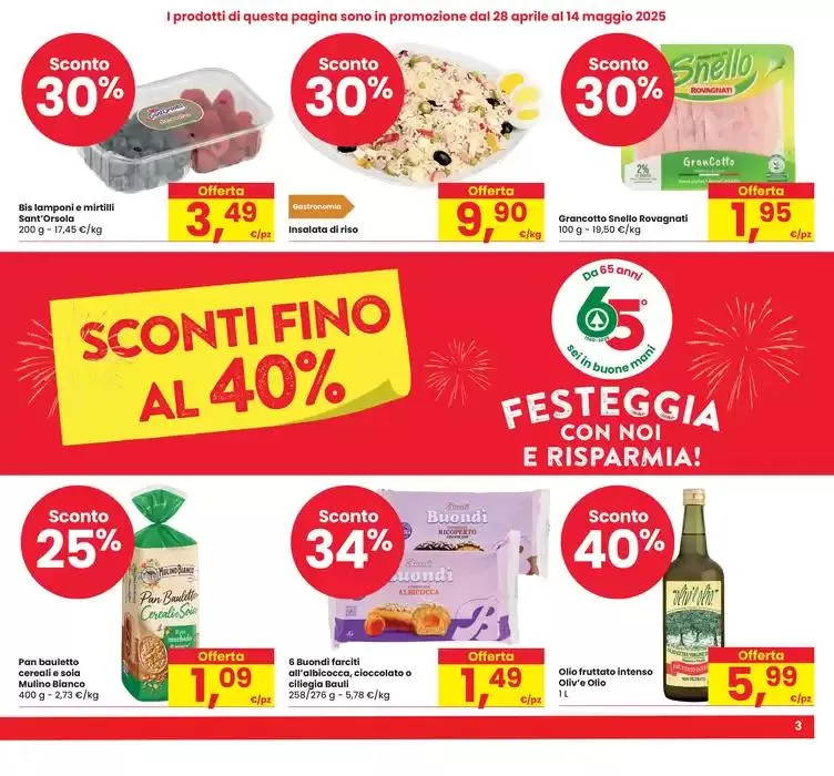 Sconti fino al 40% da 28 aprile a 14 maggio di 2025 - Pagina del volantino 3