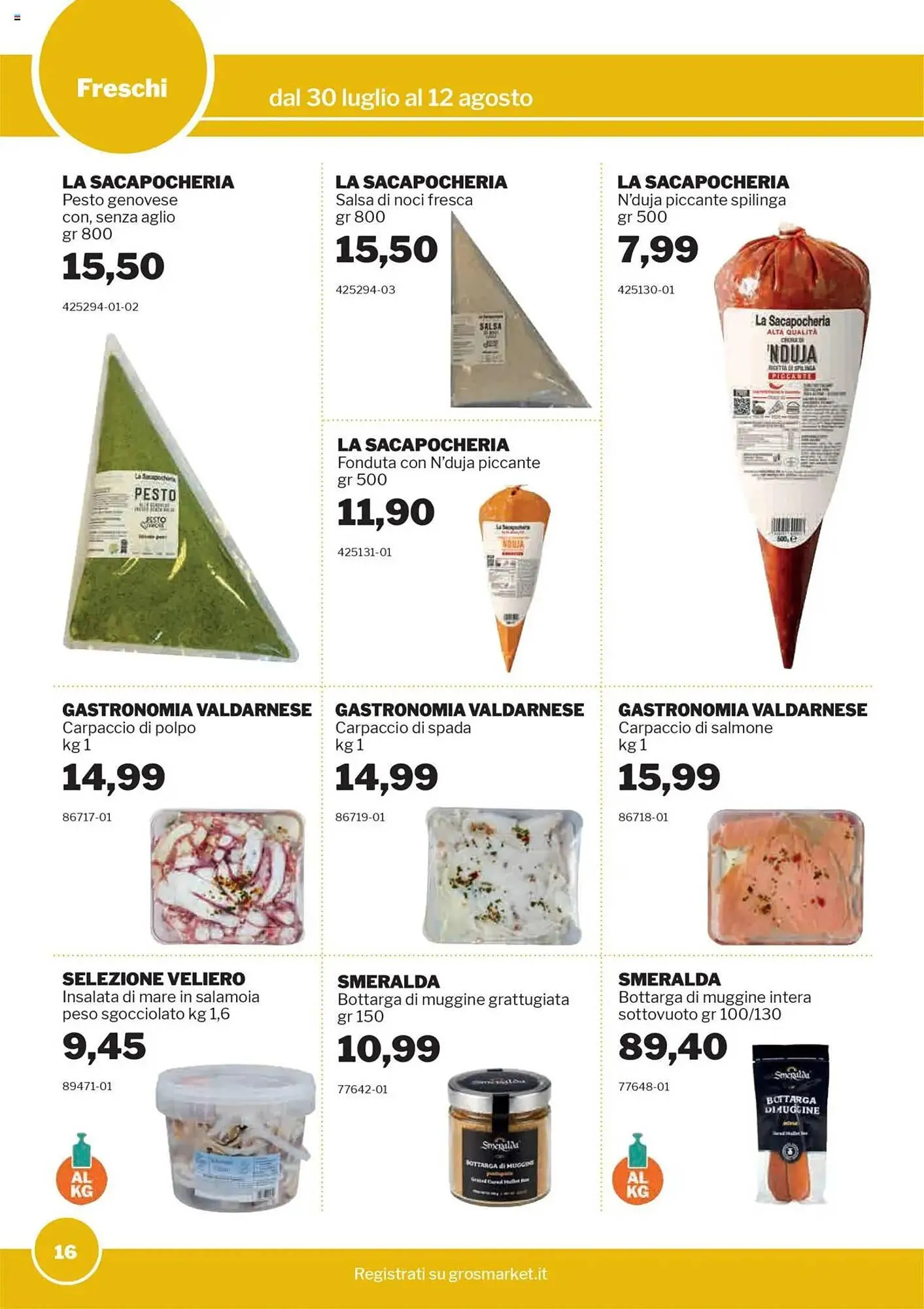 Volantino GrosMarket da 30 luglio a 12 agosto di 2025 - Pagina del volantino 16