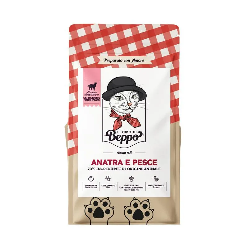 Il Cibo di Beppo Cat Steril Anatra e pesce 300gr