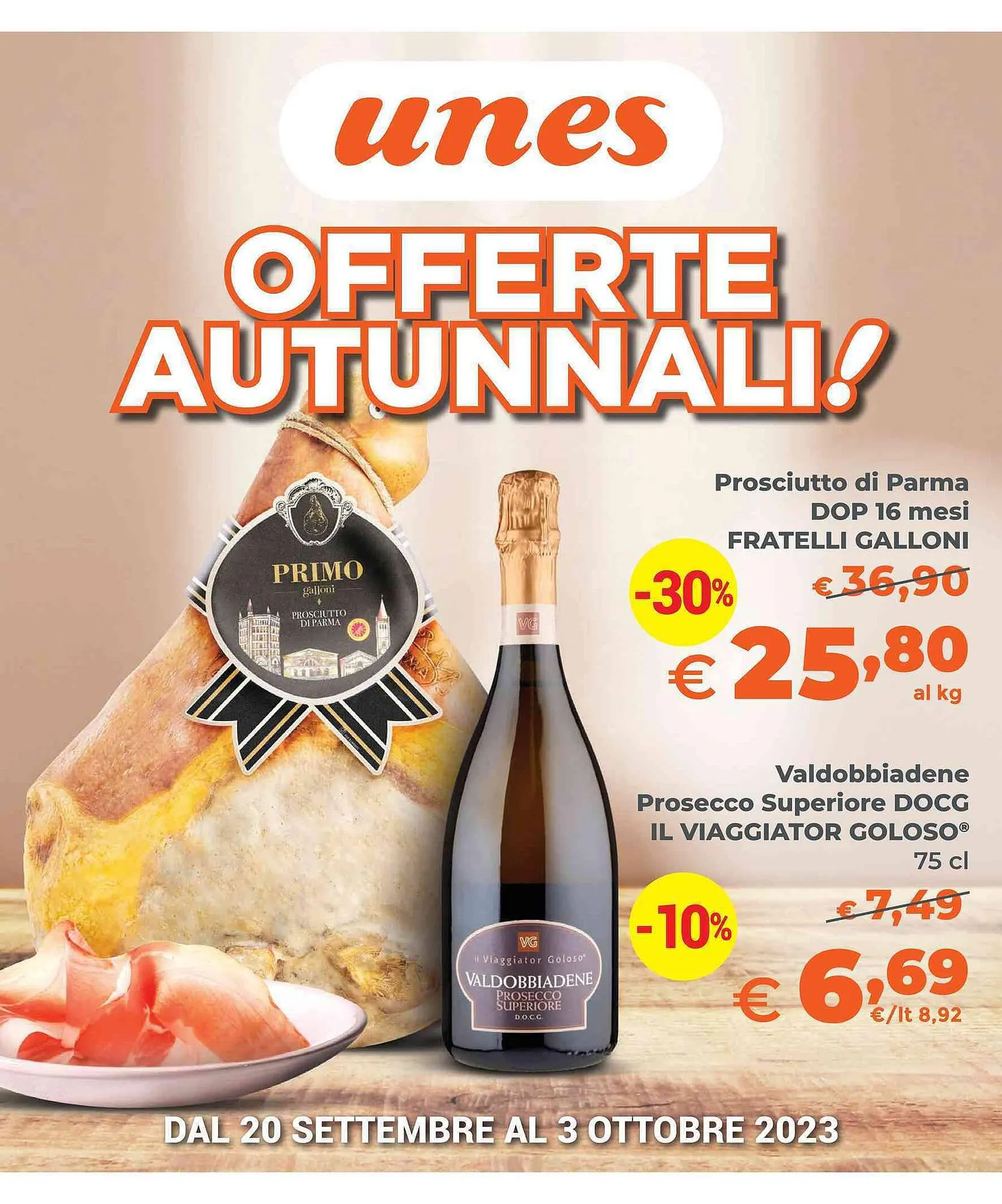 Volantino Unes da 20 settembre a 3 ottobre di 2023 - Pagina del volantino 1