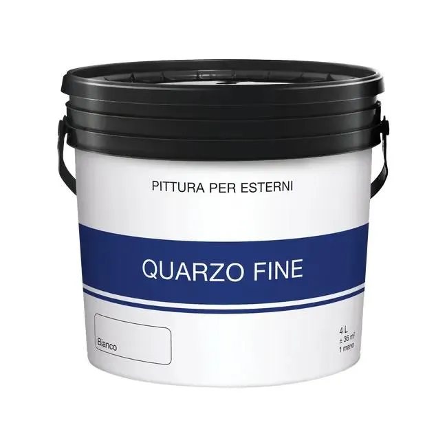 Pittura al quarzo antigoccia per cemento Fine bianco, ruvido opaco, 4 l