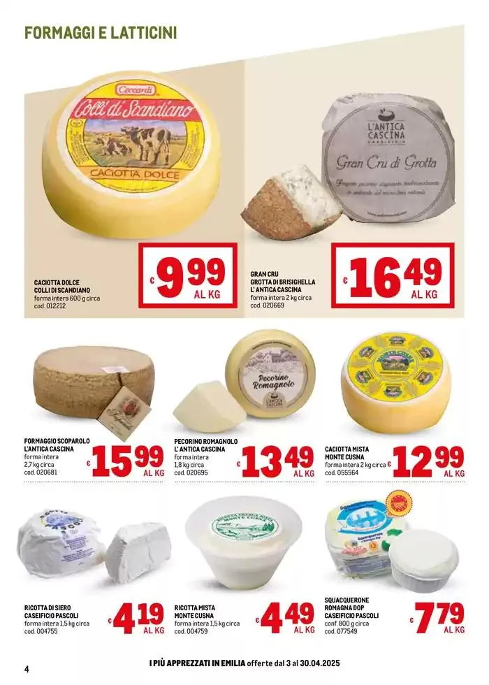 Sapori d'Italia -Emilia da 3 aprile a 30 aprile di 2025 - Pagina del volantino 4