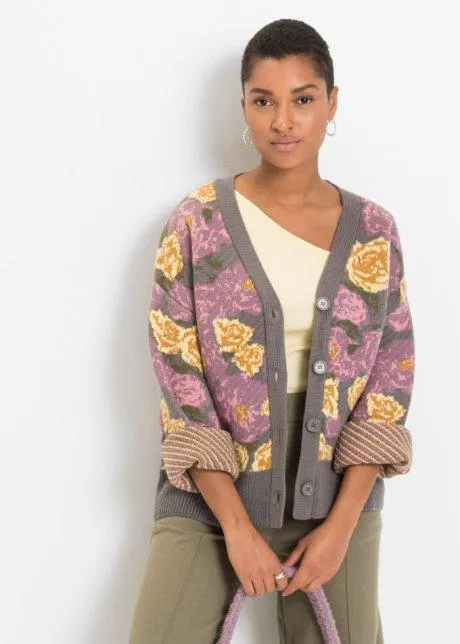 Cardigan a fiori