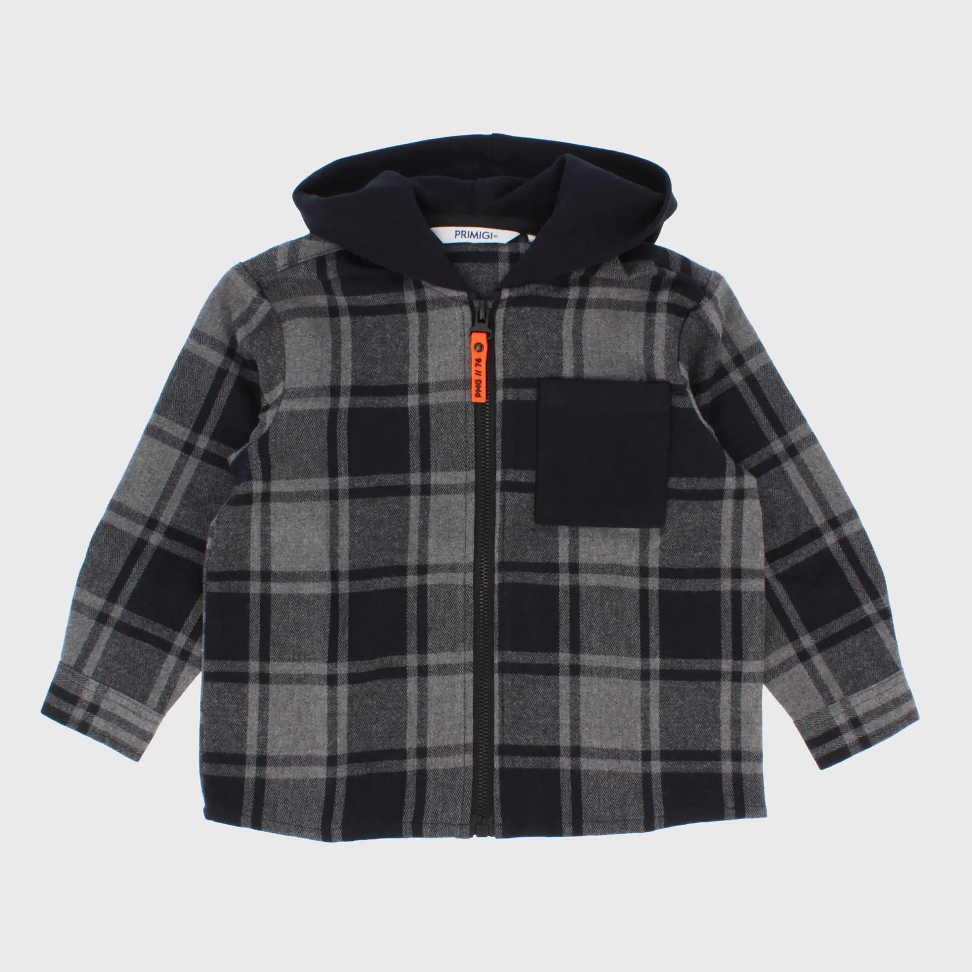 Camicia in flanella da bambino, grigio