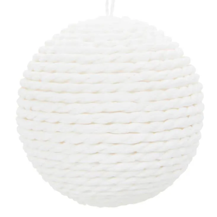 Pallina di Natale in corda intrecciata - Lotto di 12