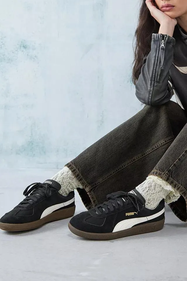 PUMA Black Army Trainer Suede Trainers