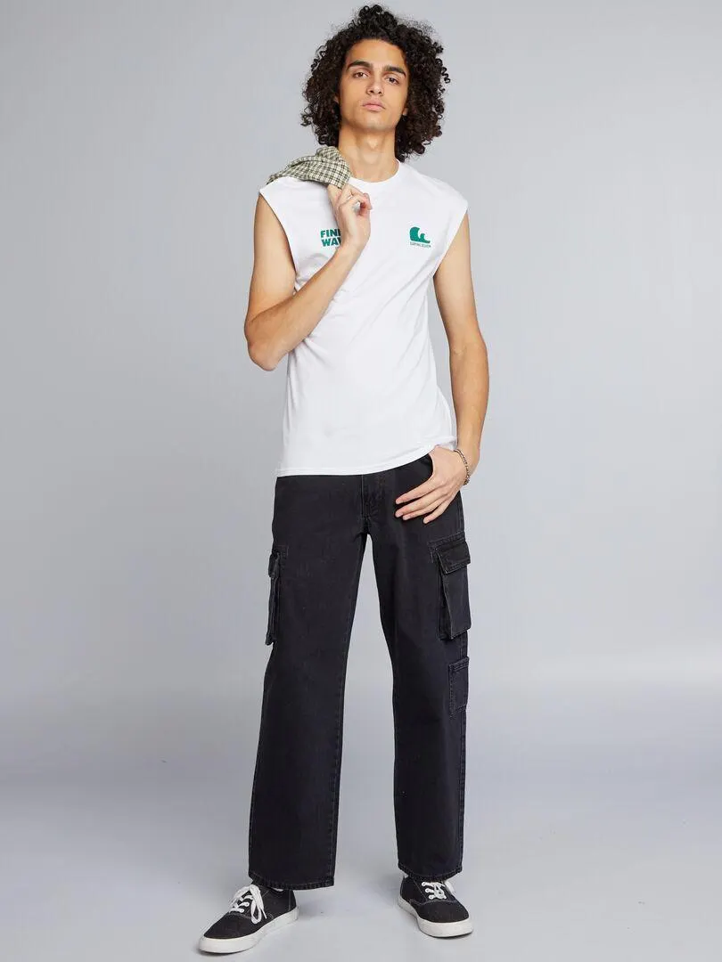 Canotta con stampa - BIANCO