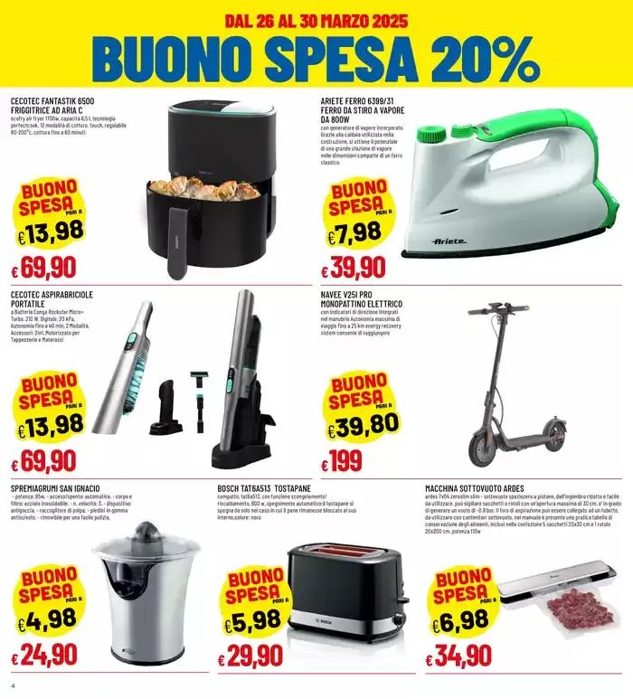 GALASSIA BUONO SPESA 20% + GRANDI MARCHE SC.FINO 50% da 26 marzo a 6 aprile di 2025 - Pagina del volantino 4
