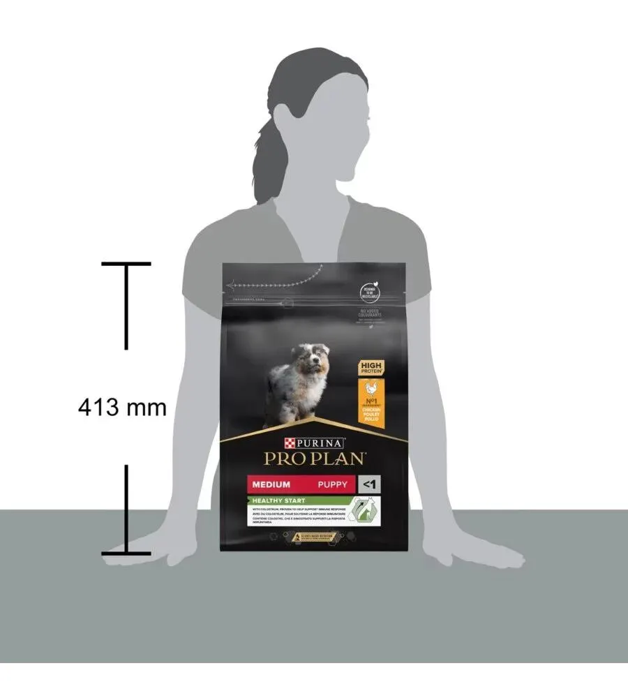 Crocchette per cani purina "pro plan" cucciolo di taglia media con pollo healthy start 3 kg