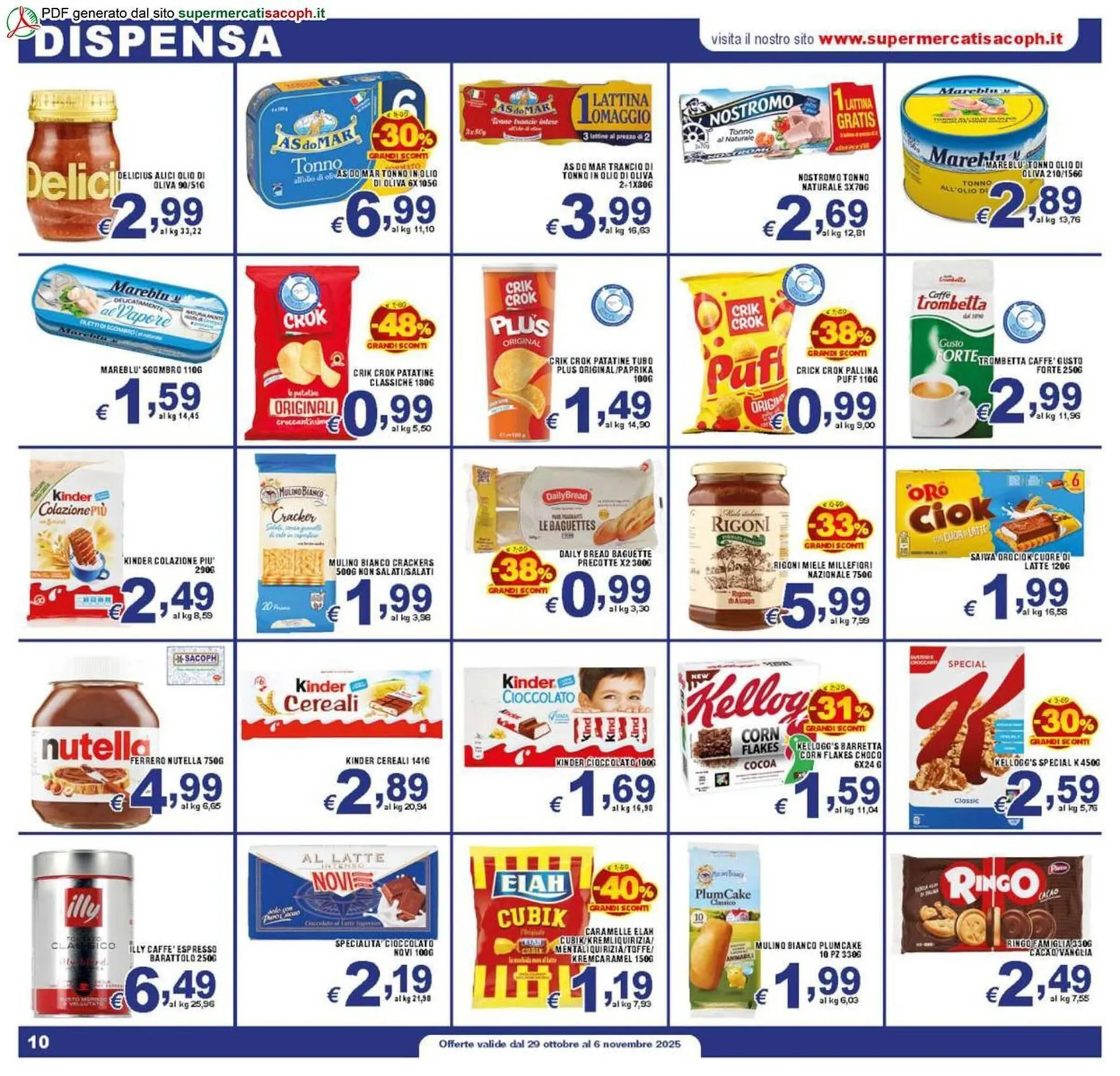 Volantino Sacoph da 30 ottobre a 6 novembre di 2025 - Pagina del volantino 10