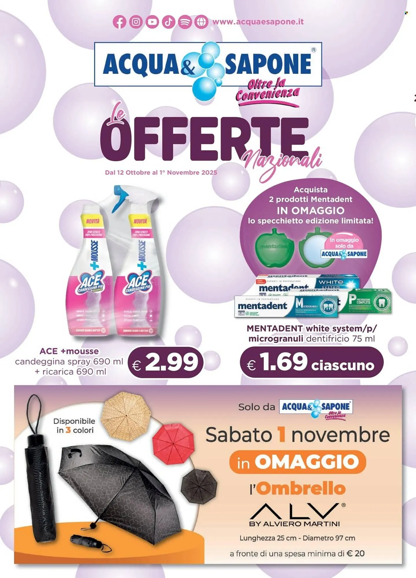 Volantino Acqua & Sapone da 12 ottobre a 1 novembre di 2025 - Pagina del volantino 1