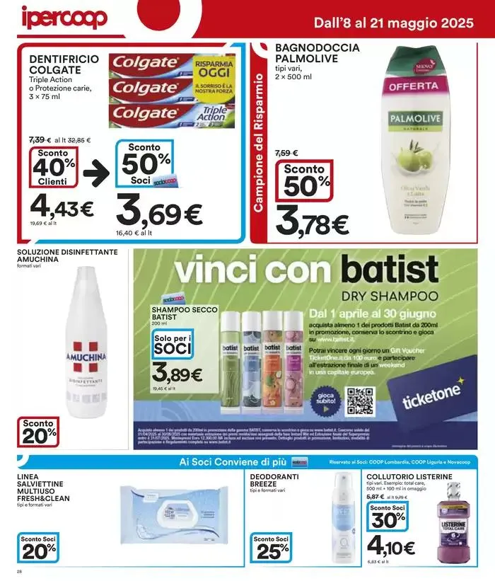 Grandi marche 30% 40% 50% da 8 maggio a 21 maggio di 2025 - Pagina del volantino 28