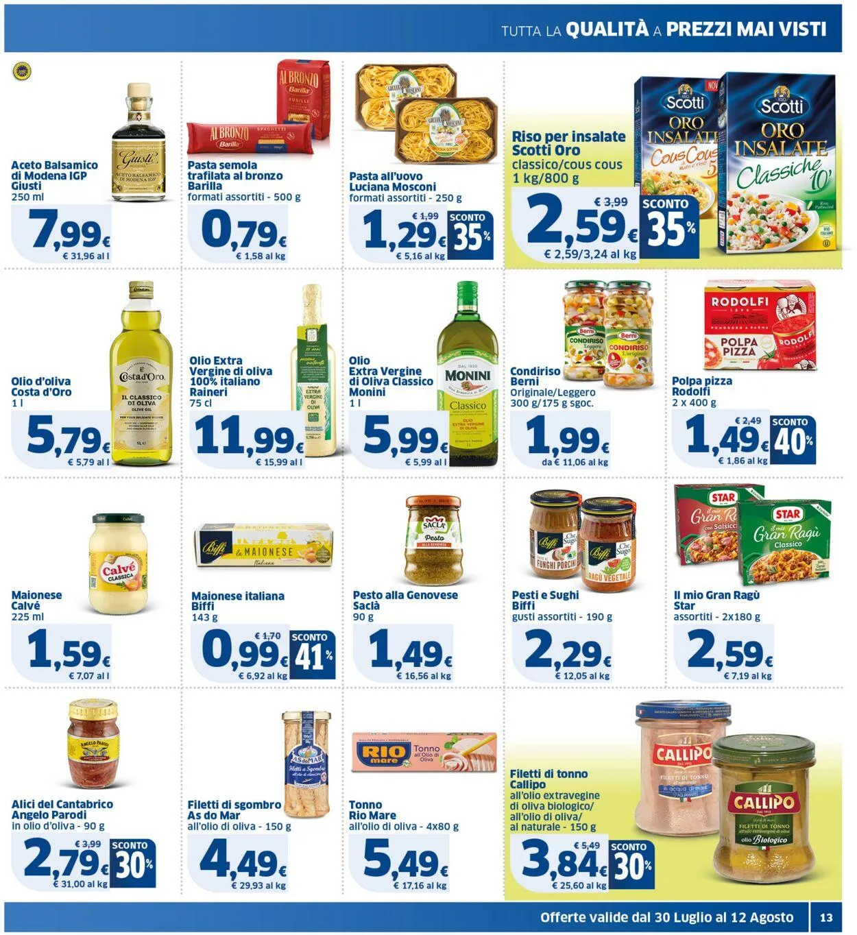 Sigma - Bologna Volantino attuale da 30 luglio a 12 agosto di 2025 - Pagina del volantino 13