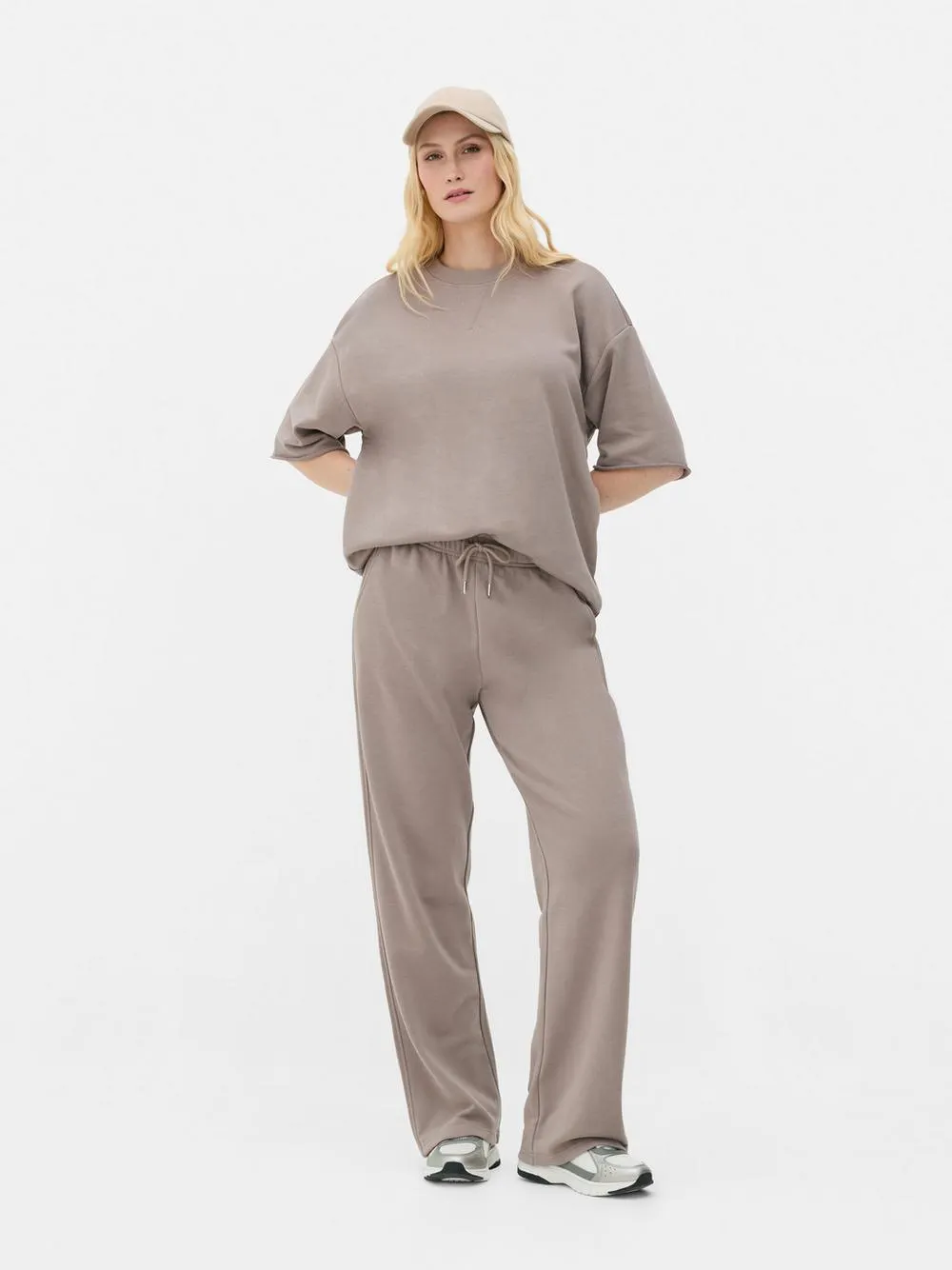 Felpa oversize a maniche corte