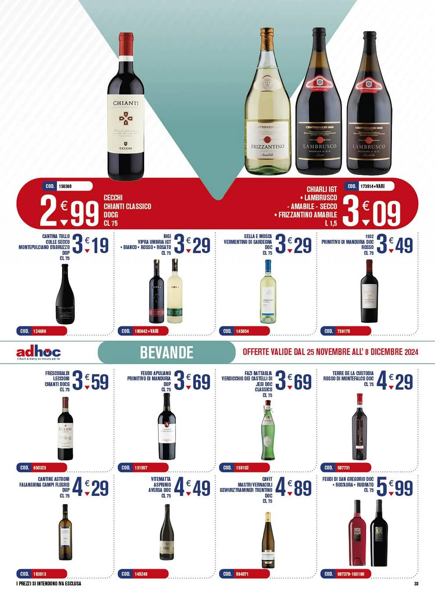 Volantino Adhoc da 25 novembre a 8 dicembre di 2024 - Pagina del volantino 33