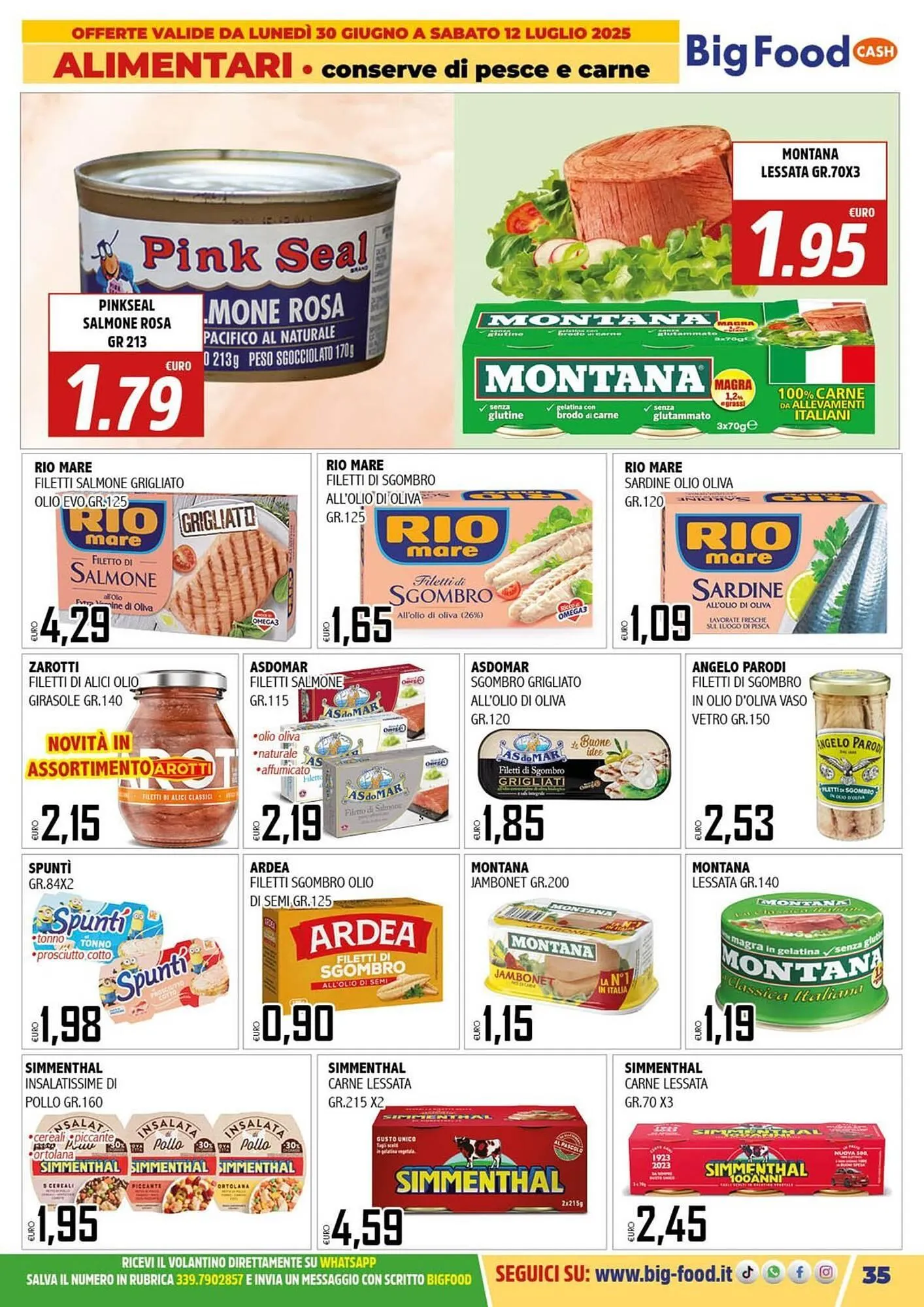 Volantino Big Food da 30 giugno a 12 luglio di 2025 - Pagina del volantino 35