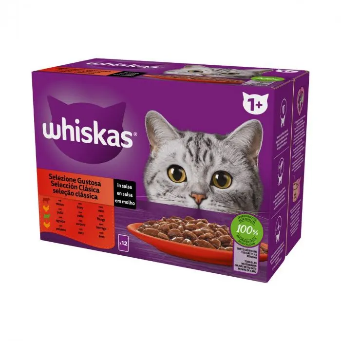Whiskas multipack 12x85g cibo umido per gatti Gustoso