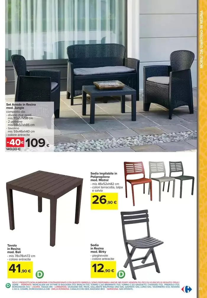 Stile e comfort all'aperto da 1 aprile a 30 aprile di 2025 - Pagina del volantino 23