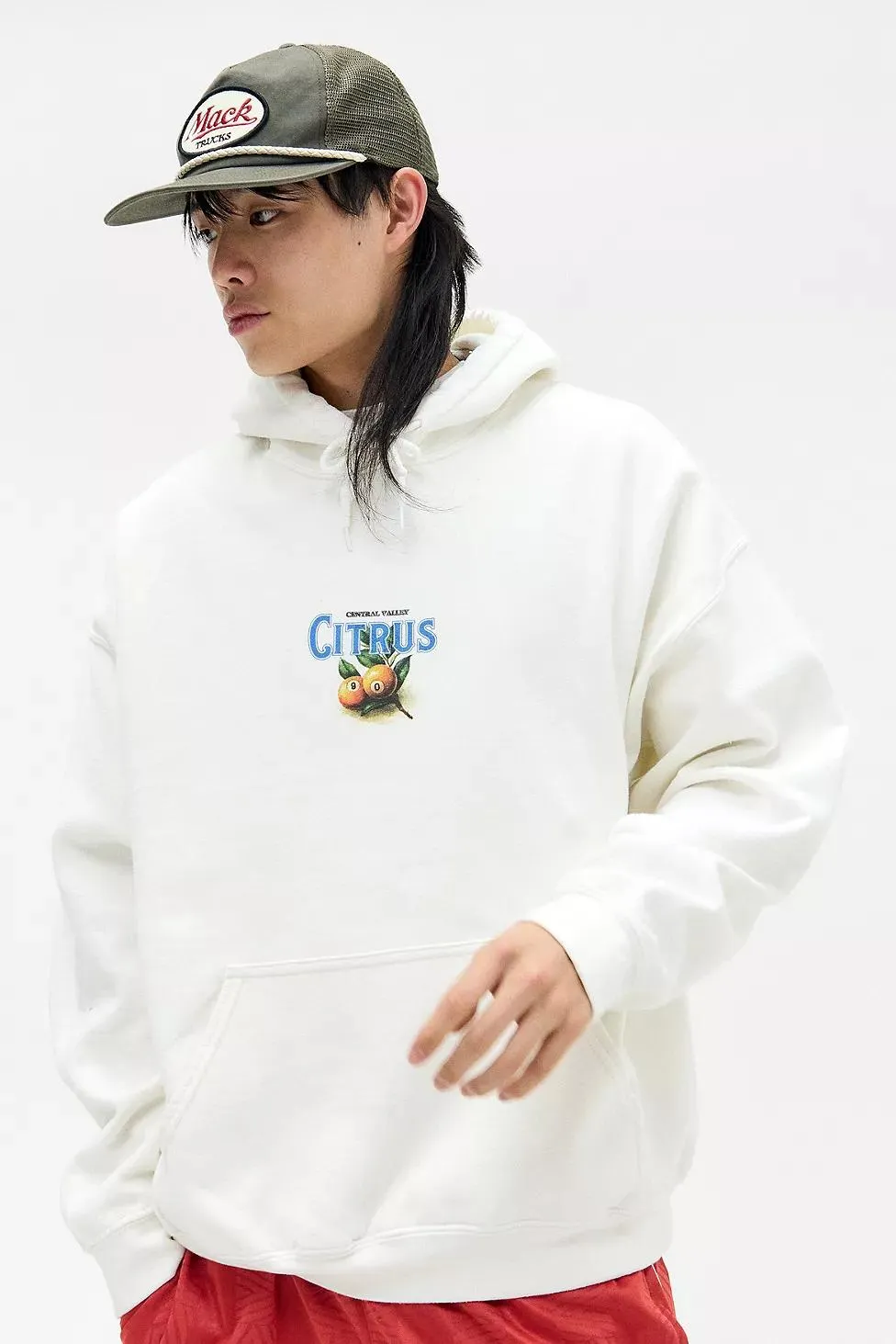 UO Ecru Citrus Hoodie