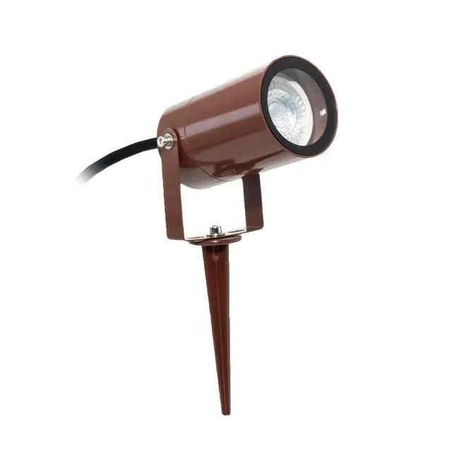 Faretto SPOT picchetto orientabile IP65 LED GU10 segnapassi impermeabile luci giardino alberi 230V COLORE CORTEN