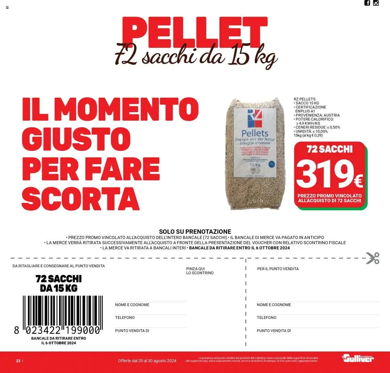 Volantino Gulliver da 20 agosto a 30 agosto di 2024 - Pagina del volantino 22