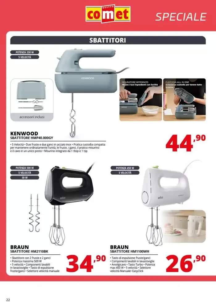 Speciale Piccoli Elettrodomestici da Comet! da 20 marzo a 2 aprile di 2025 - Pagina del volantino 22