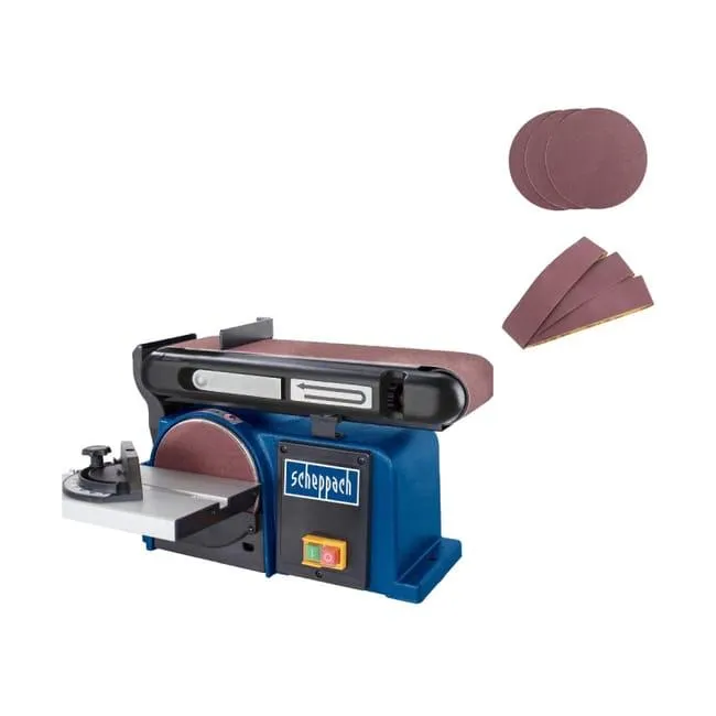 Scheppach - Levigatrice a nastro e a disco 370W nastro 915x100mm - BTS900