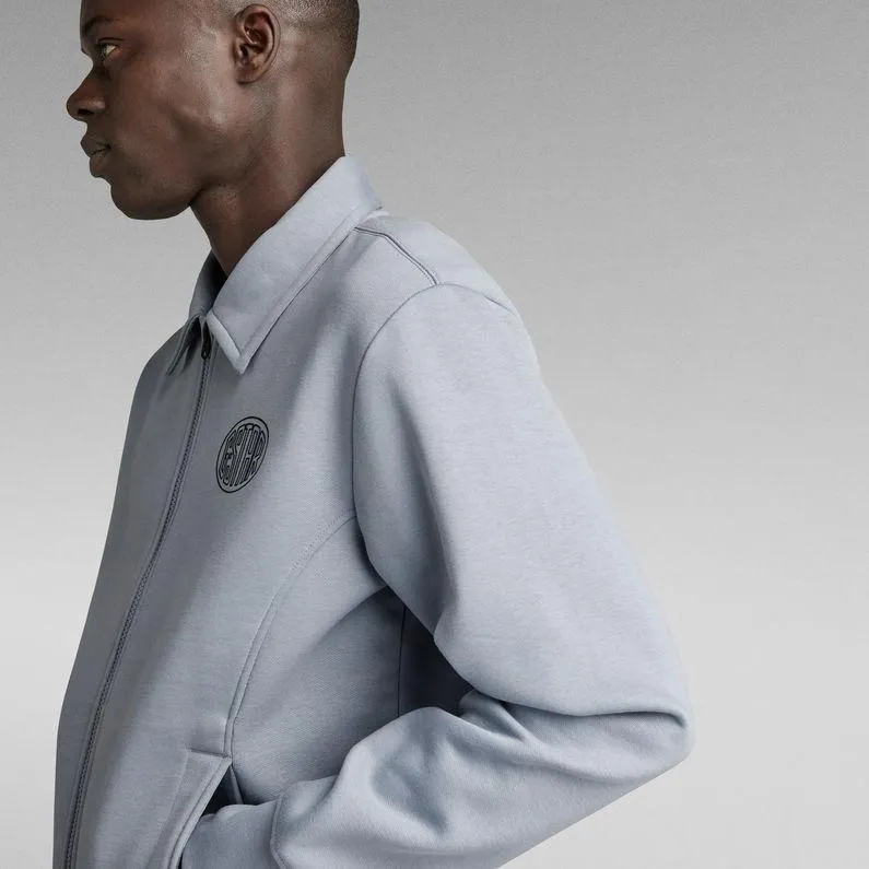 Polo Collar Zip Thru Sweater