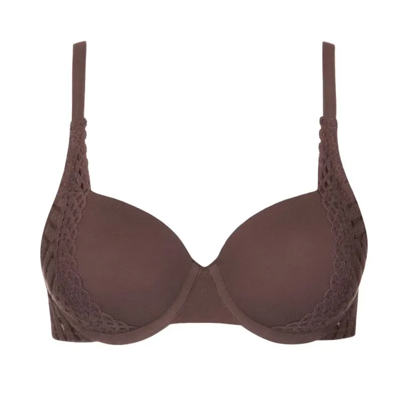 LIS-20341-6C - Reggiseno preformato Maxine in cotone e modal - Crema al cioccolato
