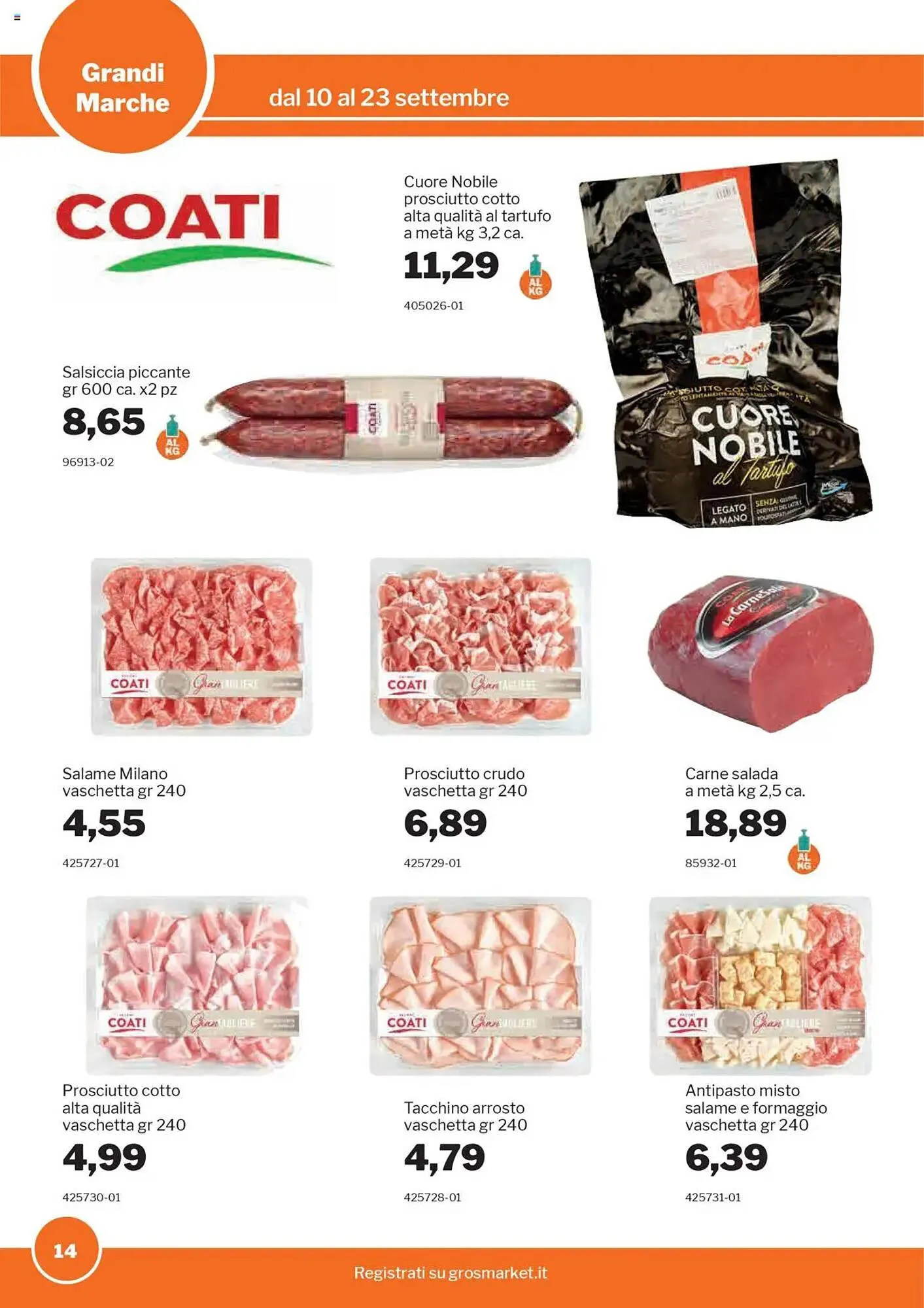 Volantino GrosMarket da 10 settembre a 23 settembre di 2025 - Pagina del volantino 14