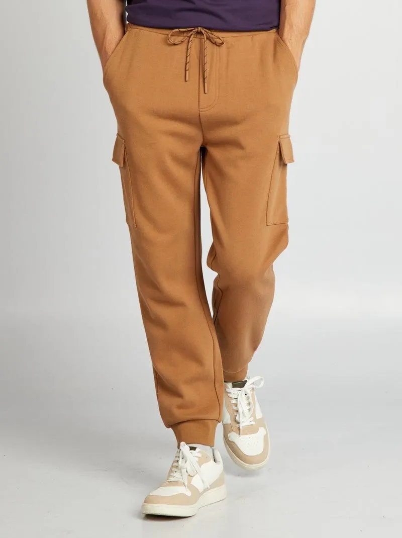 Pantaloni joggers multitasche - BEIGE