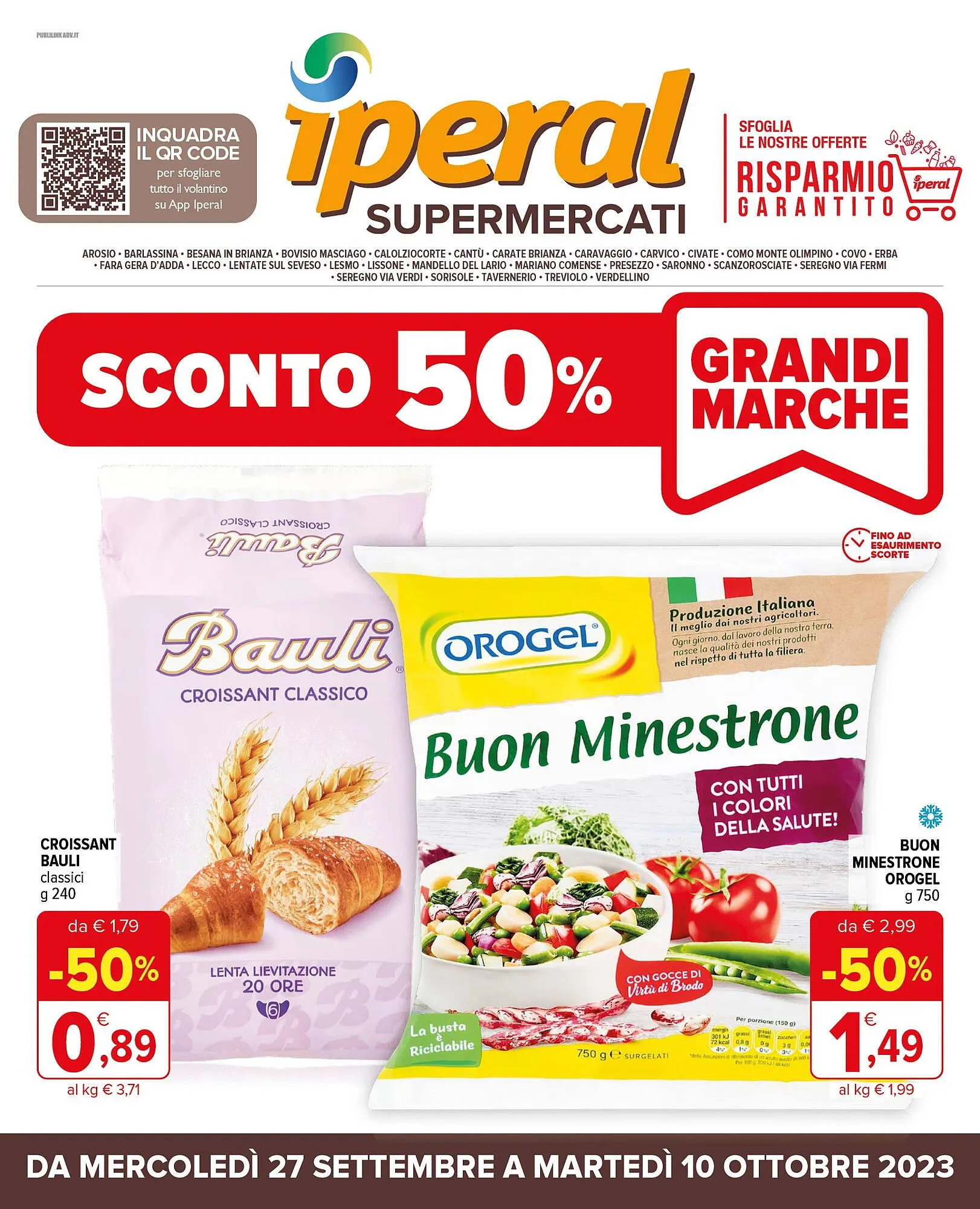 Volantino Iperal da 27 settembre a 10 ottobre di 2023 - Pagina del volantino 1