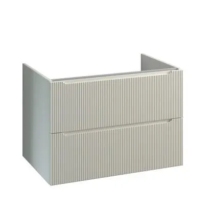 Base laterale sospesa 2 cassetti bianco crema 79 cm